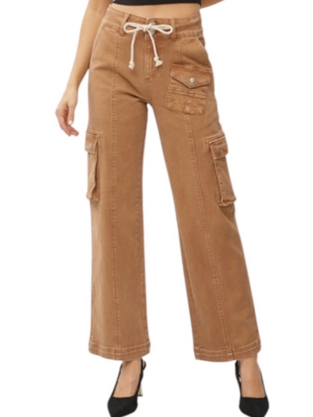 🆕 Risen Jeans High Rise Cargo Straight size 11/30W